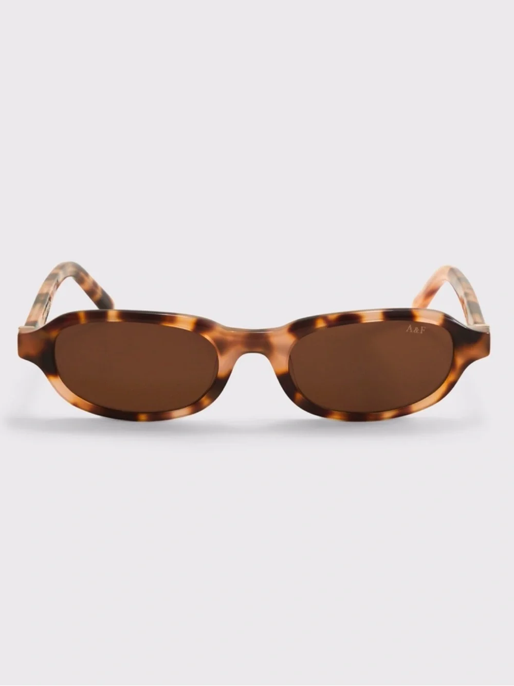 Abercrombie & Fitch Tortoiseshell Oval Sunglasses with Brown Lenses